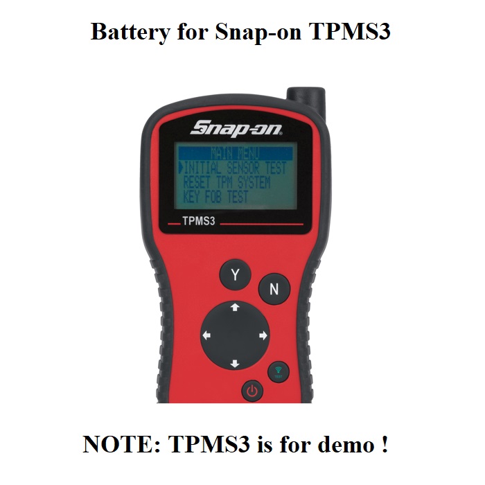 Battery Replacement for Snapon TPMS3 ToolSnaponTPMS3SNAPON